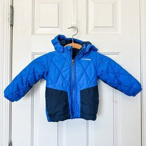 Patagonia Baby Boys Puff Rider Full Zip Hooded Quilted Jacket - Size 12 Months